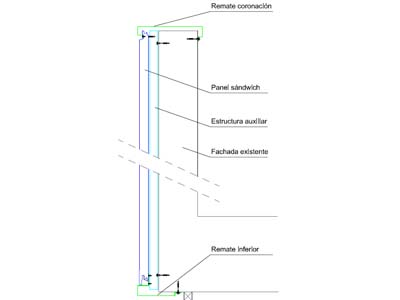 imagen del descargable fachada  sandwich metálico