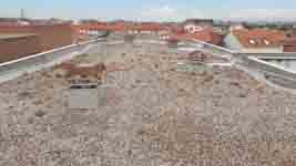 Impermeabilización de edificio en Torrijos (Toledo).<br>Impermeabilización de cubiertas. Impermeabilización lámina PVC
