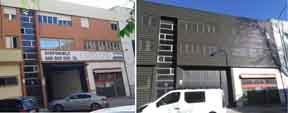 Fachada en edificio de Madrid.<br> Revestimiento de Fachada. Fachada chapa atenea