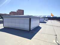 Cubierta deck en Centro Deportivo Municipal de Madrid.<br>Impermeabilización de cubiertas. 