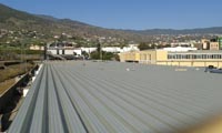 Supermercado Lidl en Los Llanos de Aridane (Santa Cruz de la Palma).<br> Impermeabilización de cubiertas. Cubierta deck