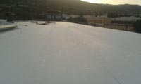 Supermercado Lidl en Los Llanos de Aridane (Santa Cruz de la Palma).<br> Impermeabilización de cubiertas. Cubierta deck