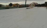 Supermercado Lidl en Los Llanos de Aridane (Santa Cruz de la Palma).<br> Impermeabilización de cubiertas. Cubierta deck