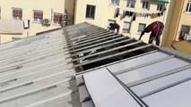 Sustitución lucernarios nave industrial en Madrid.<br> Lucernarios de Cubiertas. Lucernario Policarbonato Celular Plano