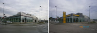 Concesionario Opel en Avilés (Asturias)<br>Revestimiento de fachadas. Fachada de panel sándwich