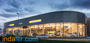 Fachada panel sandwich <br> Concesionario Opel Pamplona