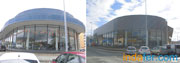 Fachada panel sandwich <br> Concesionario Opel Pamplona