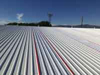 Polideportivo Municipal en Colmenarejo (Madrid).<br> Rehabilitación de cubiertas. Chapa acero prelacado y lucernarios de policarbonato