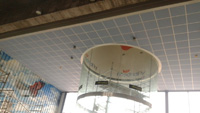 Túnel del viento Madrid Fly en Las Rozas (Madrid).<br>Falso techo Rockfon de lana de roca