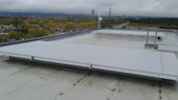 Túnel del viento Madrid Fly en Las Rozas (Madrid).<br>Cubierta tipo deck con PVC-p