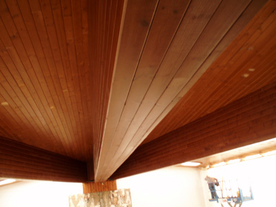 Cubierta panel sandwich madera